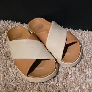 Sorel Viibe Crisscross Slide Sandals